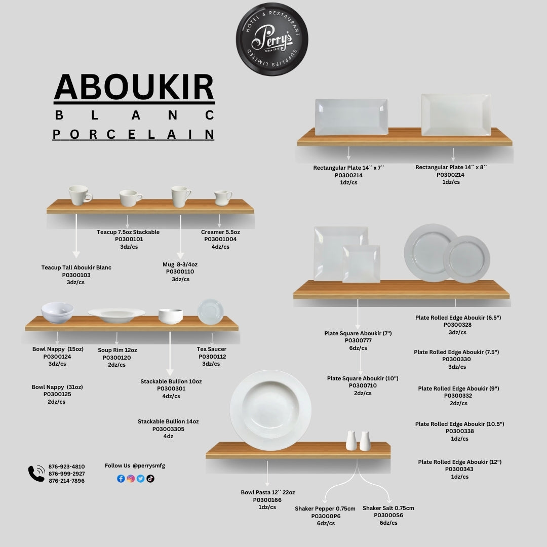 Aboukir Blanc Porelain