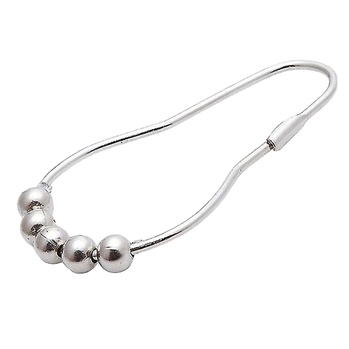 Ganchos de ducha de metal, paquete de 12