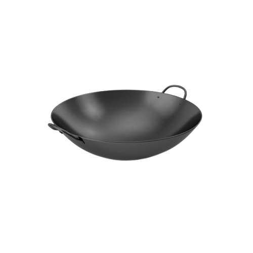 Carbon Steel Flat Bottom Wok/Two Side Handle