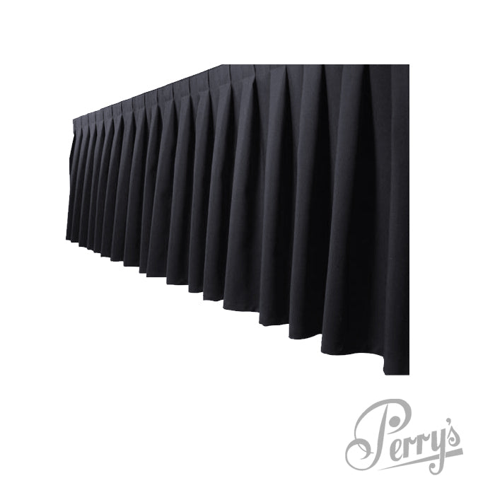 Box Pleat Skirting (Black)