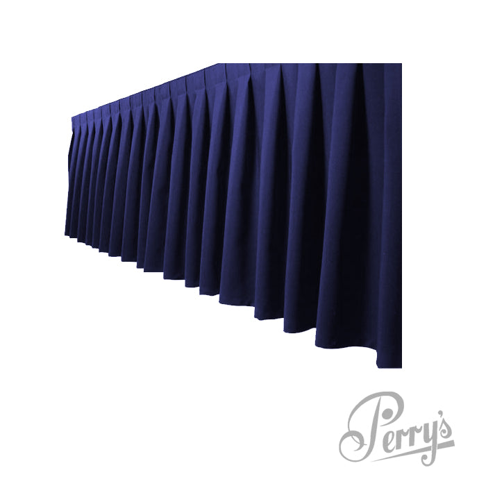 Box Pleat Skirting (Blue)